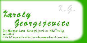 karoly georgijevits business card